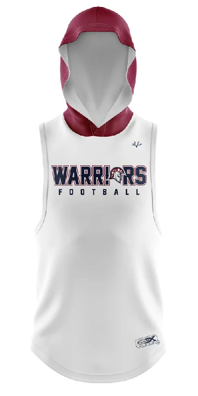 Urban Hoodies for City Living and Street Style-TR WARRIORS Football Lightweight Sleeveless Hoodie