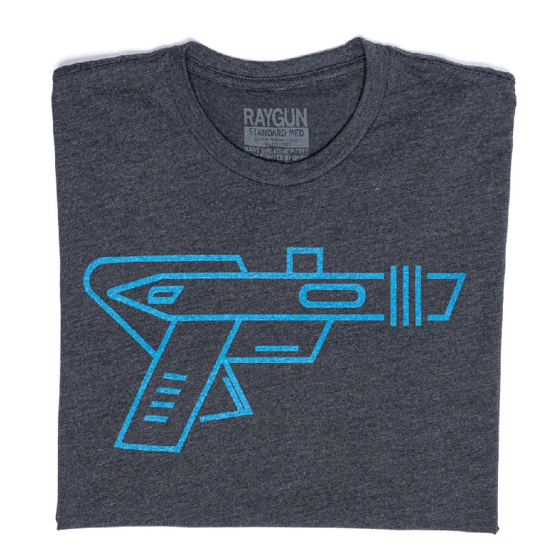 Color-Blocked T-Shirt for Stylish Contrast-Gun Logo Black