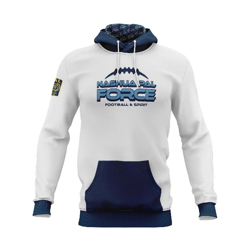 Casual Sporty Hoodies for Everyday Wear-Nashua PAL FORCE Sublimated Kangaroo Hoodie White