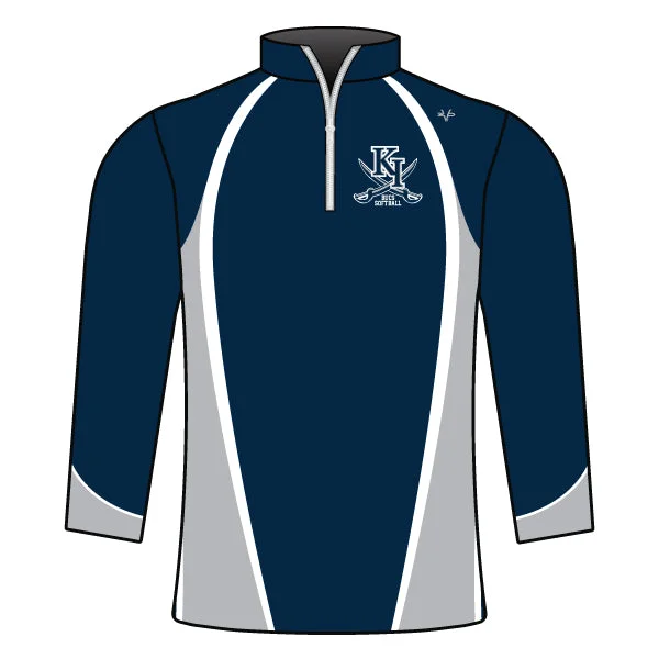 Heavy-Duty Jackets for Cold-Weather Protection-KENT ISLAND SOFTBALL Sublimated Quarter Zip Jacket