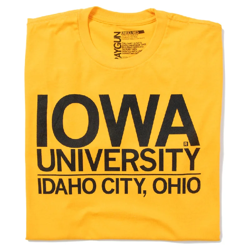 Soft T-Shirt with Breathable Fabric for Comfort-Iowa University Text