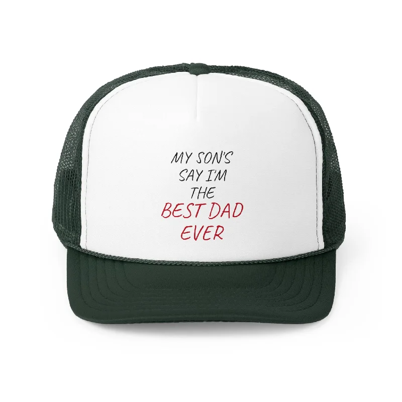 Personalized Snapback Hats for Events-Best Dad Ever Trucker Caps