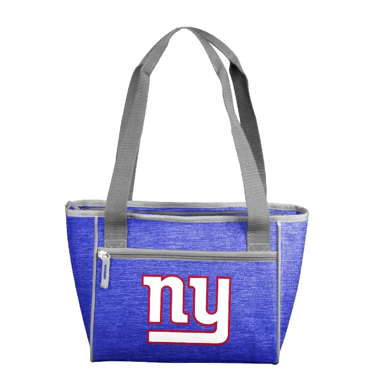 Trendy Bucket Hats for Summer Festivals-New York Giants Crosshatch 16 Can Cooler Tote