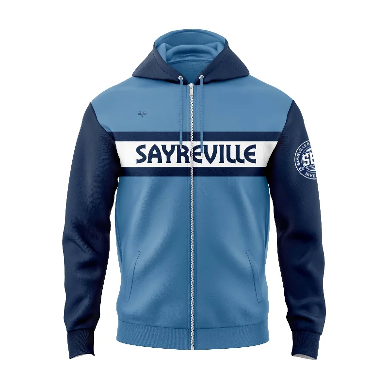 Hoodies with Cool Designs for Unique Style-SAYREVILLE BASEBALL Sublimated Full-Zip Hoodie