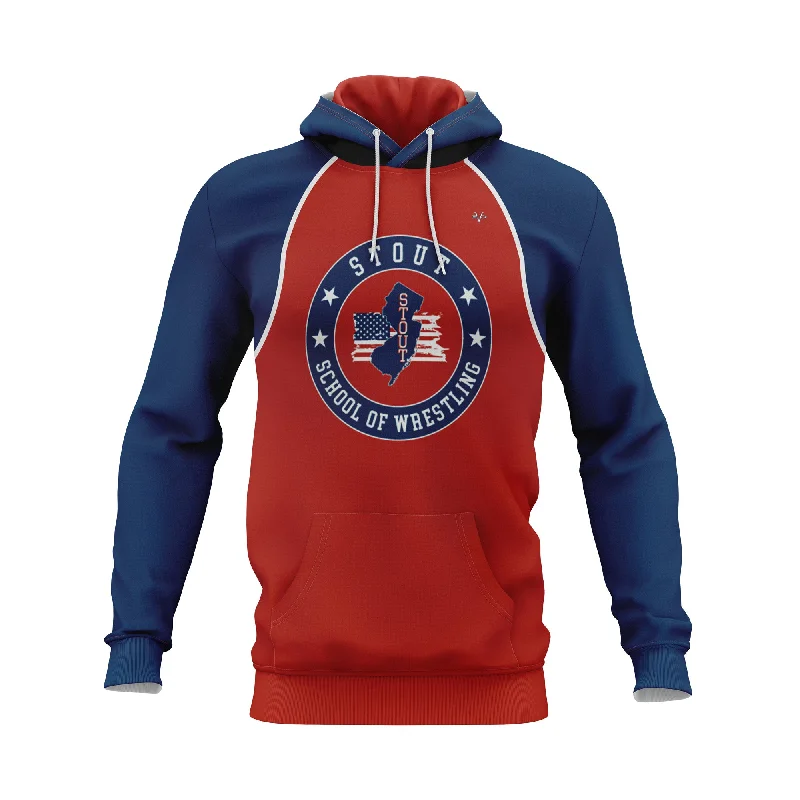 Padded Hoodies for Extra Protection in Winter-STOUT WRESTLING HOODIE (RED)