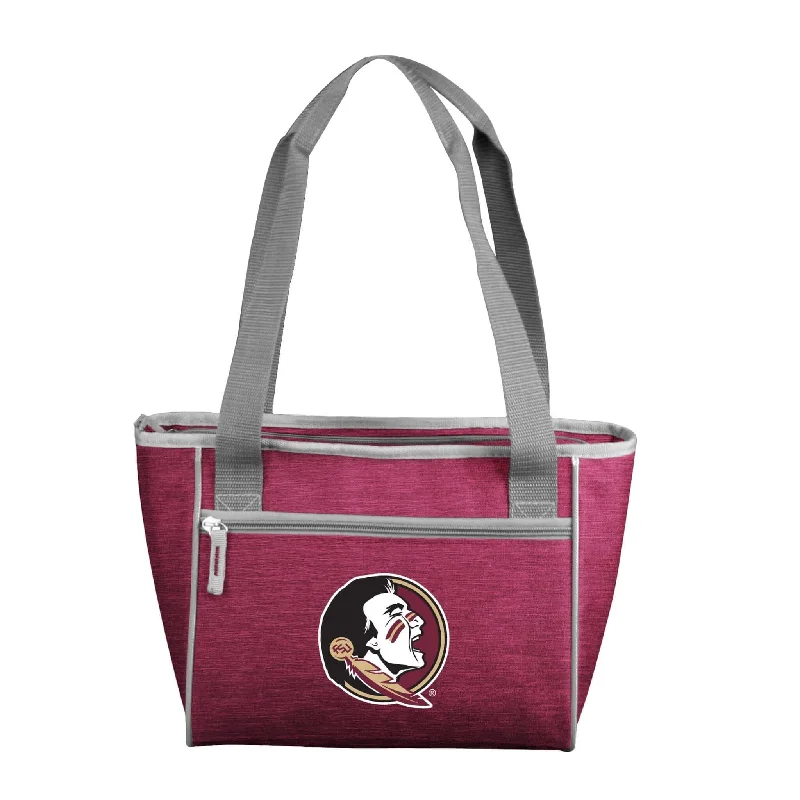 Custom Hats for Group Events or Teams-Florida State Crosshatch 16 Can Cooler Tote