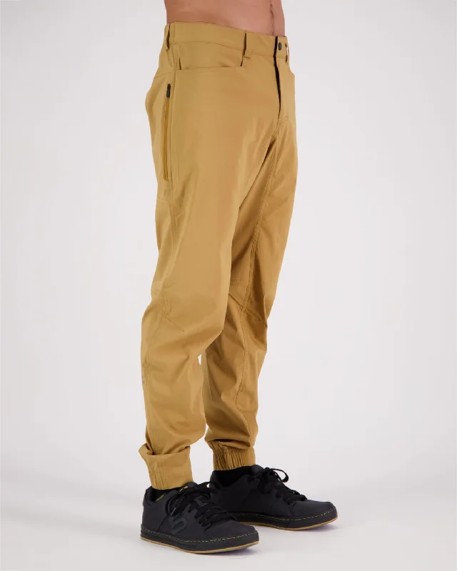 Soft Wool Pants for Cold Weather Wear-Virage Bike Pants - Cumin