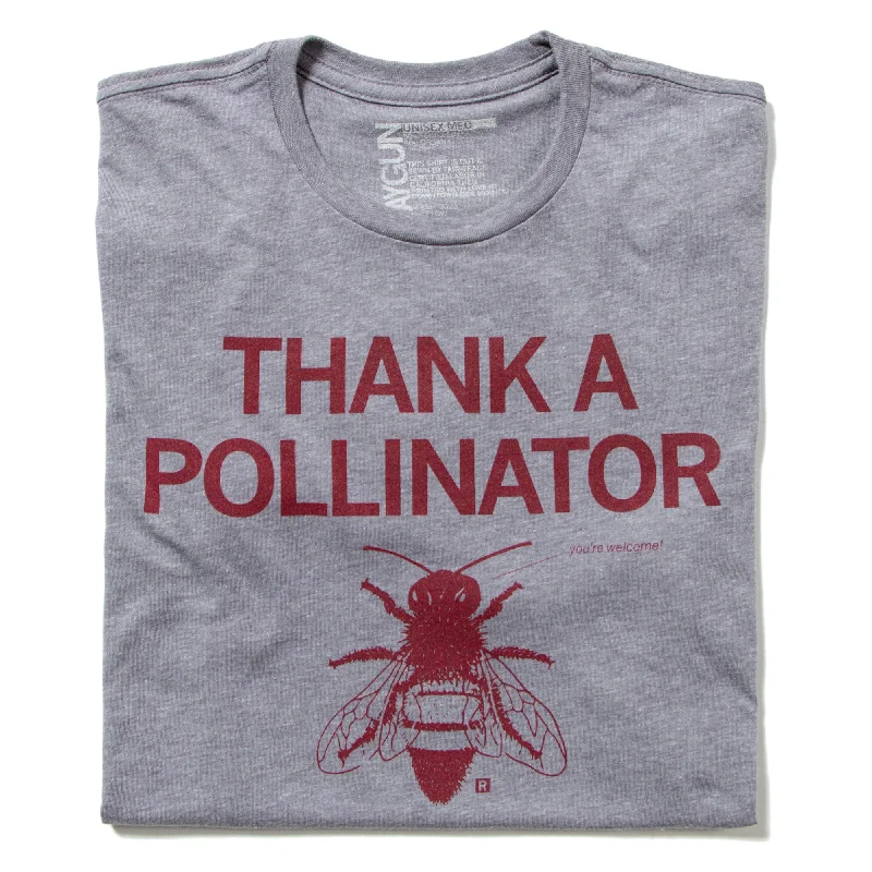 T-Shirt with Trendy Illustrations for Modern Appeal-Thank A Pollinator