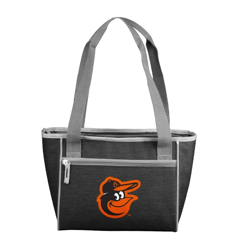 Trendy Snapbacks with Cool Graphics-Baltimore Orioles Crosshatch 16 Can Cooler Tote