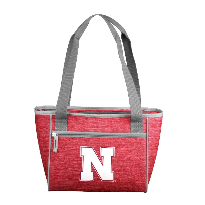 Outdoor Performance Hats for Hiking-Nebraska Crosshatch 16 Can Cooler Tote