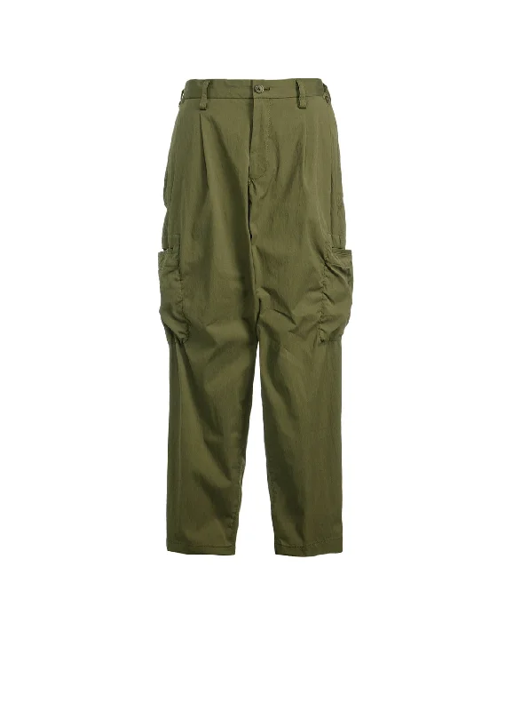 Casual Utility Pants for Everyday Comfort-COTTON/NYLON OXFORD PANTS WITH FULLED WOOL GAUZE POCKETS