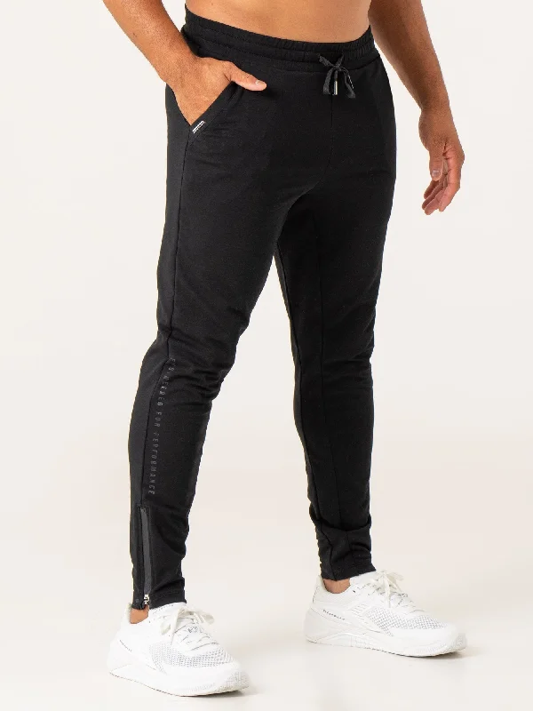 Stylish Plaid Pants for Casual Outfits-Pursuit Gym Track Pants - Black