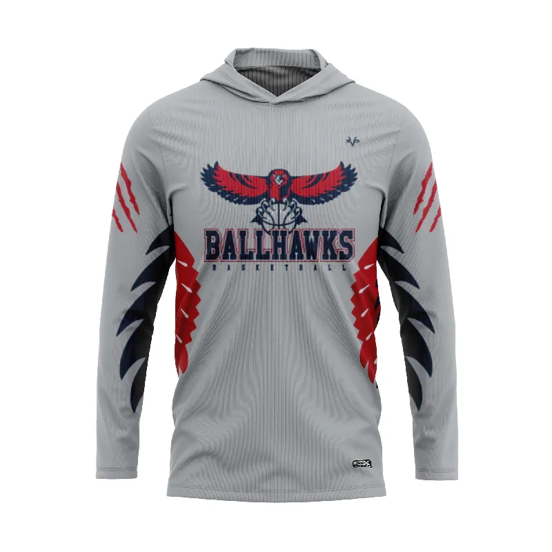 Warm and Soft Fleece Hoodies for Comfort-DAVINCI BALLHAWKS BASKETBALL Sublimated T-Shirt Hoodie