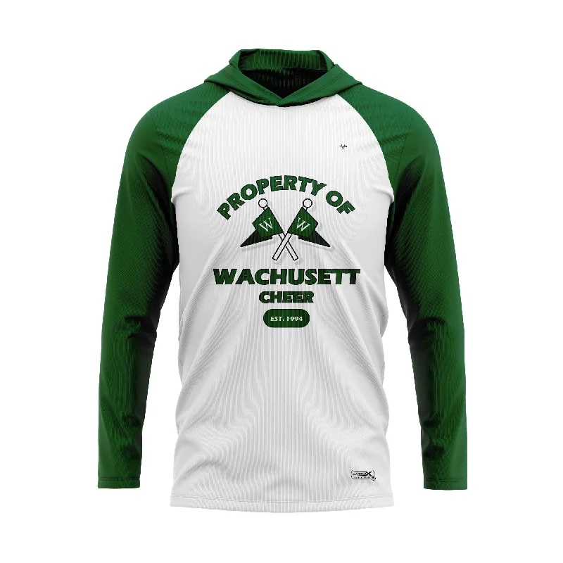 Trendy Oversized Hoodies for Street Style-WACHUSETT FOOTBALL Sublimated Lightweight Hoodie