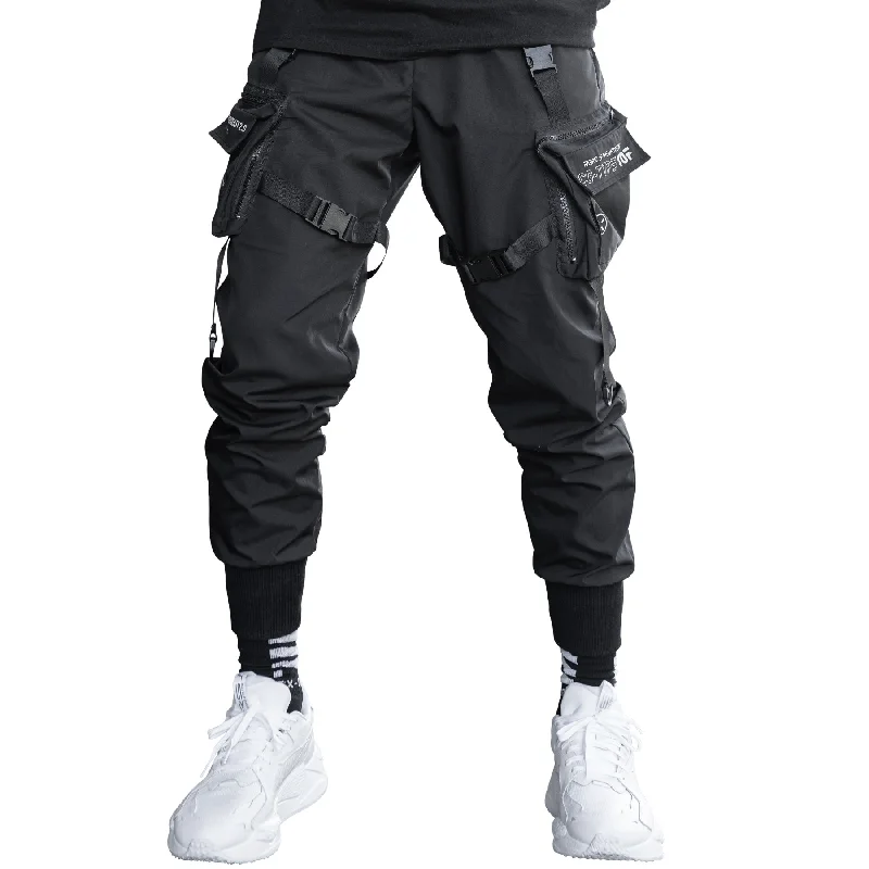 Stylish Printed Pants for Bold Looks-CG-Type 10F Black Cargo Pants