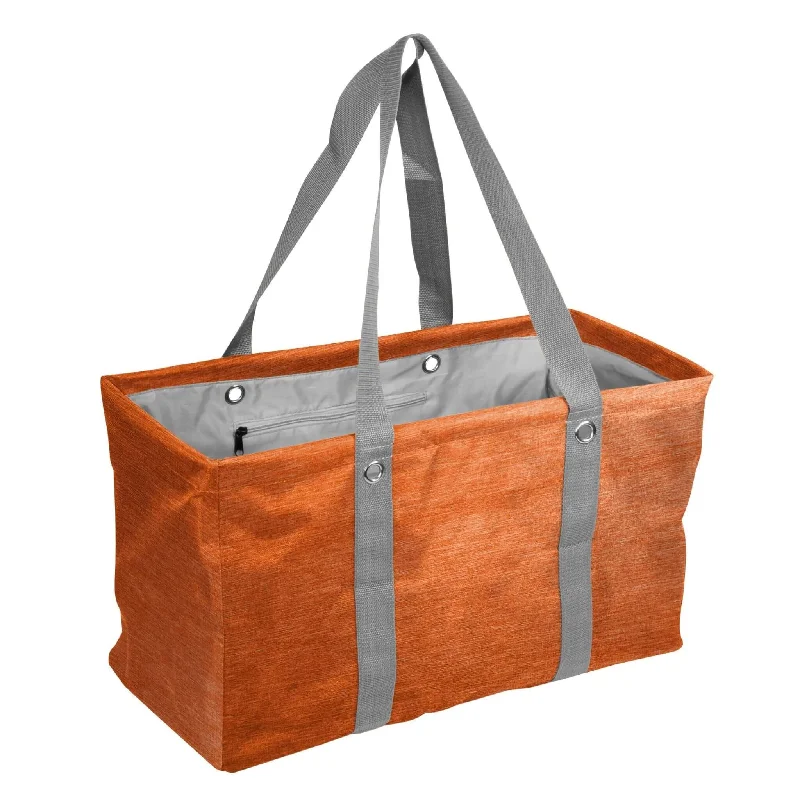 Personalized Hats for Promotional Events-Plain Orange Crosshatch Picnic Caddy