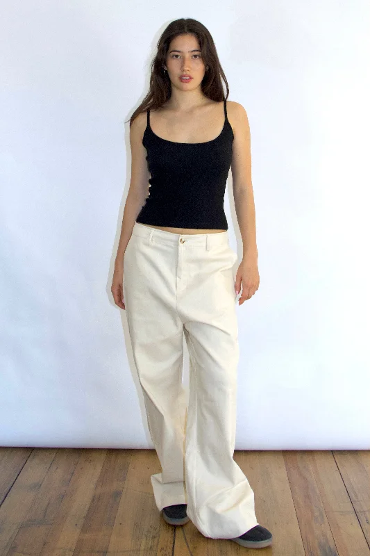 Relaxed Fit Cotton Pants for Comfort-SCG MADE | Maxine Mid-rise Baggy Pants