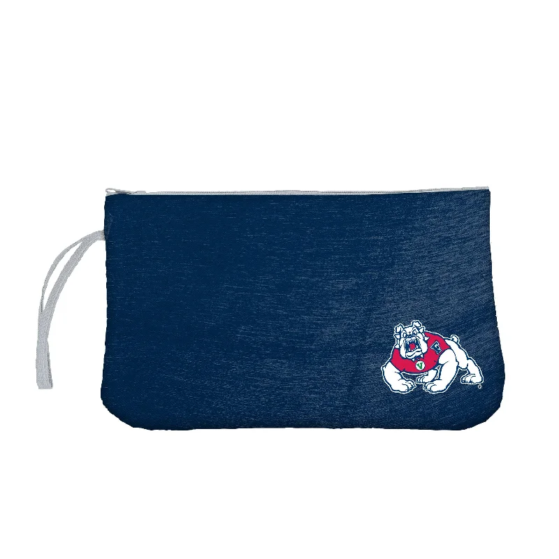 Hipster Beanies for Trendy Winter Fashion-Fresno State Navy Crosshatch Wristlet