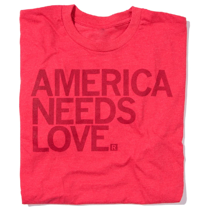 Lightweight T-Shirt for Hot Summer Days-America Needs Love