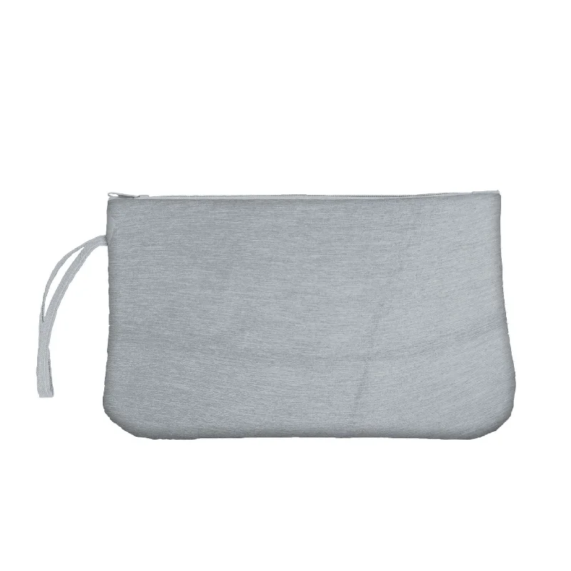 Comfortable Wool Beanies for Winter Fashion-Plain Gray Crosshatch Wristlet