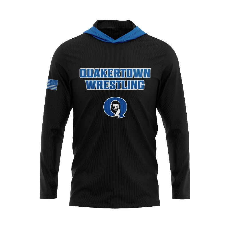 Cozy Fleece Hoodies for Extra Warmth-QUAKERTOWN WRESTLING Sublimated Lightweight Long Sleeve Hoodie