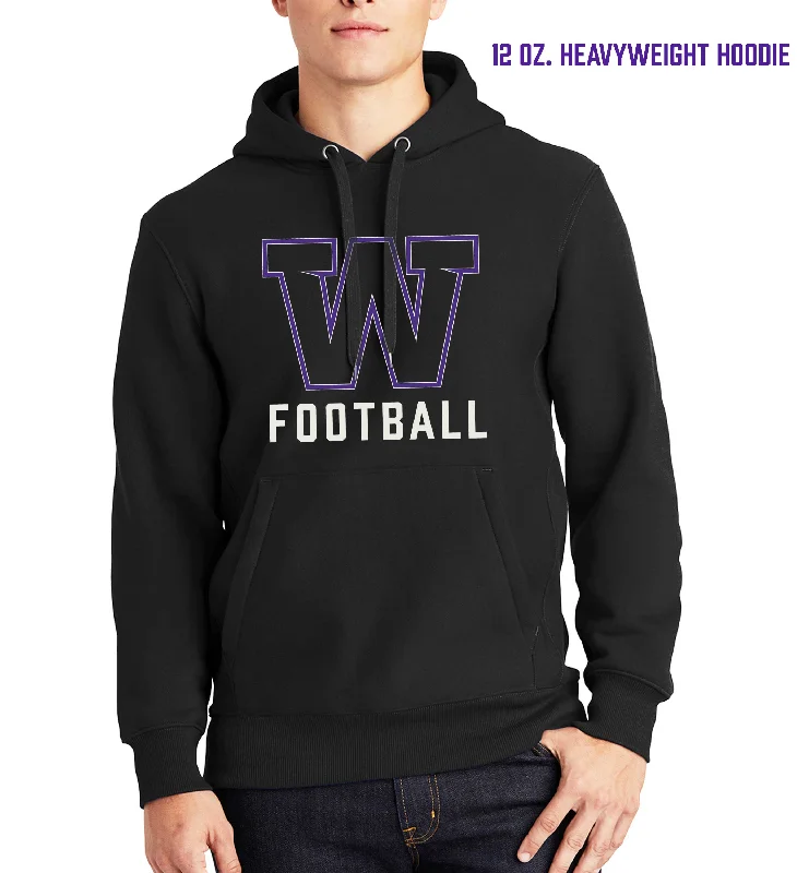 Long Sleeve Hoodies for Extra Coverage-ADULT - FOOTBALL - HEAVYWEIGHT W Hoodie - F281