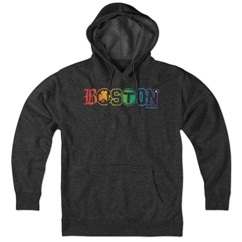 Sports-Themed Hoodies for Fan Support-Boston Townie Pride Rainbow Hoodie