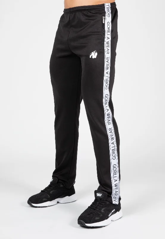 Stylish Leather Pants for Night Out-Delaware Track Pants -Black