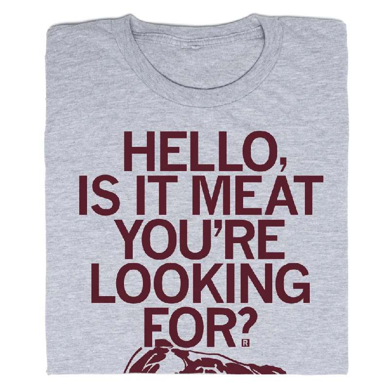 T-Shirt with Trendy Illustrations for Modern Appeal-Is it Meat You're Looking For