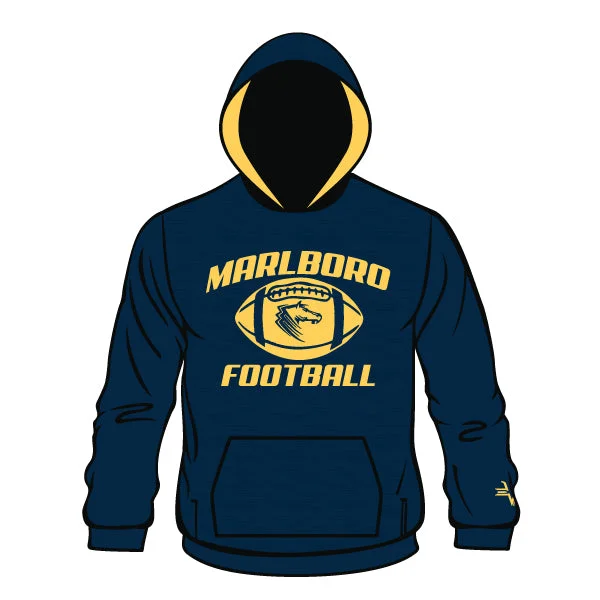 Comfortable Hoodies for Road Trips-MARLBORO MUSTANGS FOOTBALL HOODIE