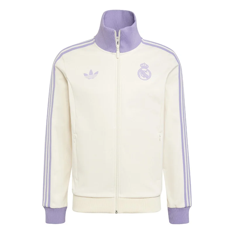 Insulated Jackets for Cold Temperatures-Real Madrid FC 2024/25 OG BB Track Jacket Football Soccer Black  by Adidas