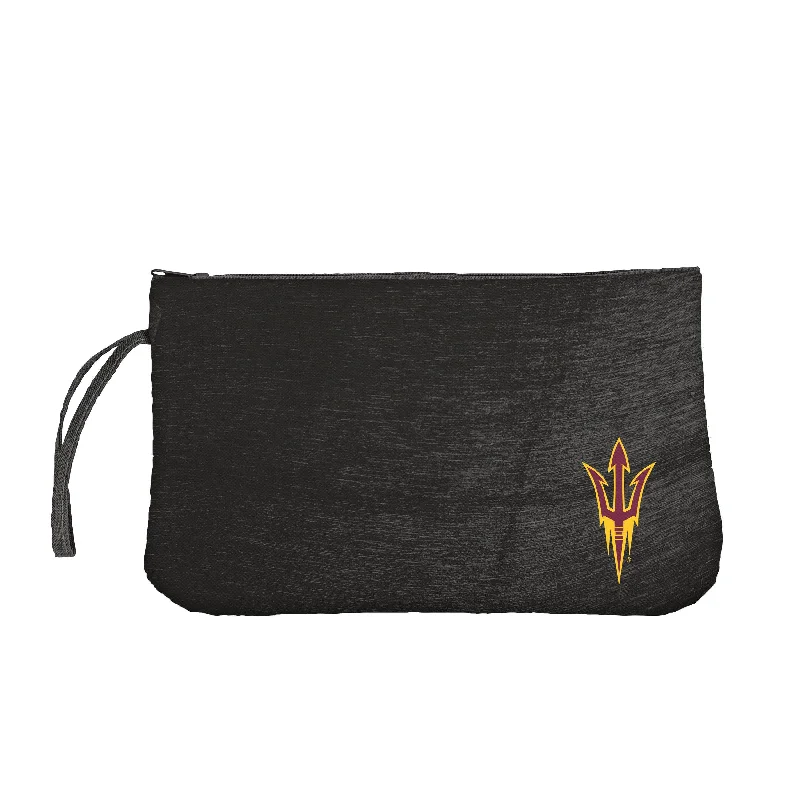 Custom Hats for Group Events or Teams-Arizona State Black Crosshatch Wristlet