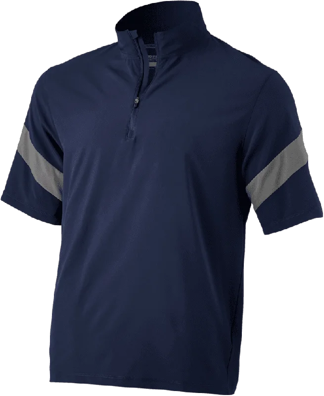 Stylish Utility Jackets for Function and Fashion-Mizuno Short Sleeve Hitting Jacket - Navy Shade