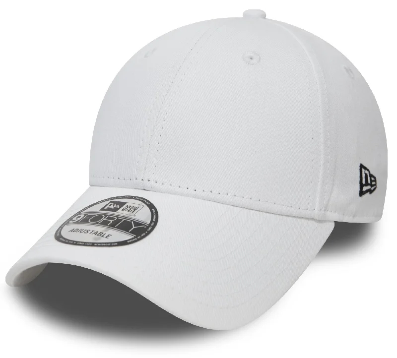 Outdoor Adventure Hats with UV Protection-New Era 940 Basic Adjustable White Baseball Cap