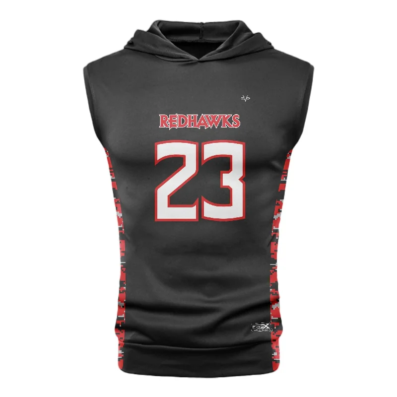 Trendy Hoodie Jackets for Casual Wear-REDHAWKS SLEEVELESS COMPRESSION HOODIE