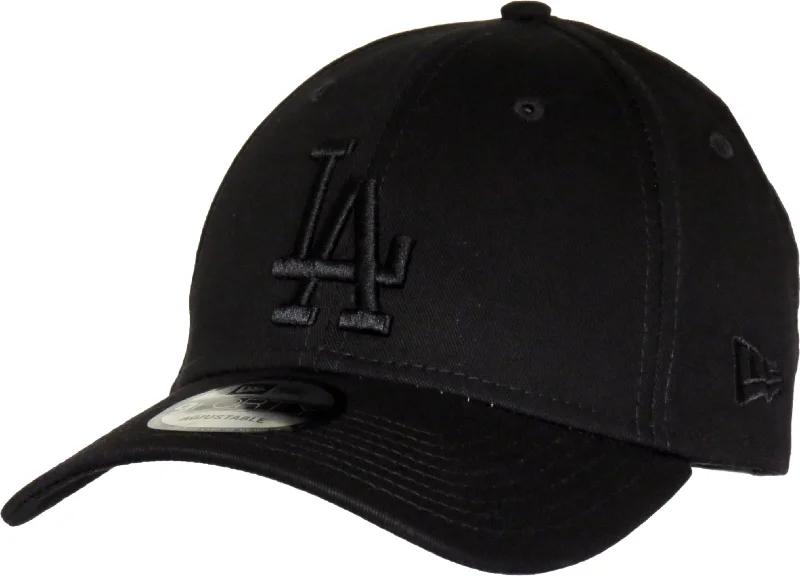 Fashionable Newsboy Caps for Classic Looks-Los Angeles Dodgers New Era 9Forty League Basic All Black Baseball Cap