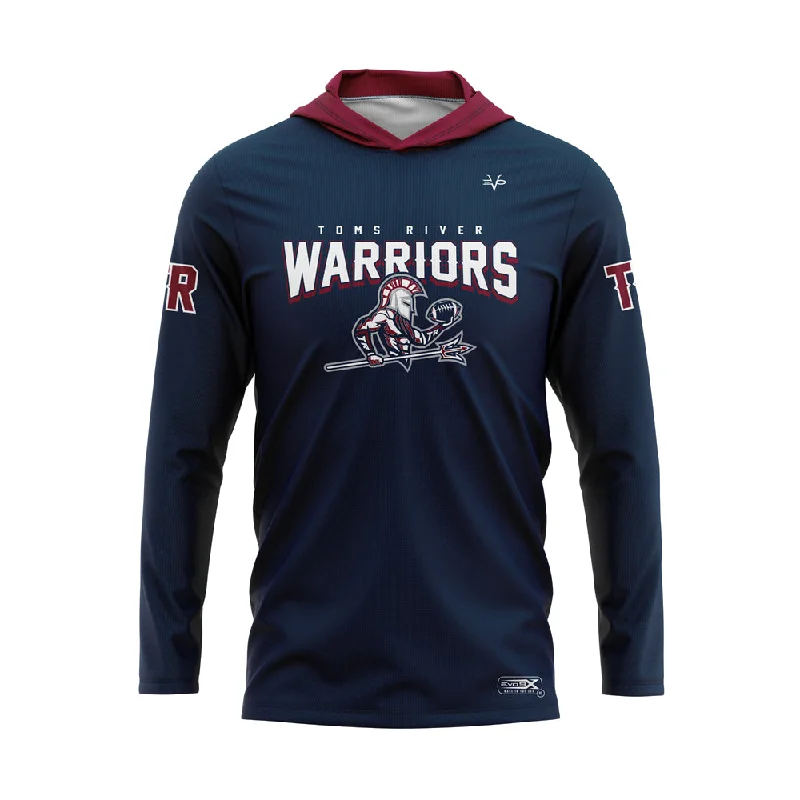 Fashionable Crop Hoodies for a Trendy Look-TR WARRIORS Football Light weight Long Sleeves Hoodie