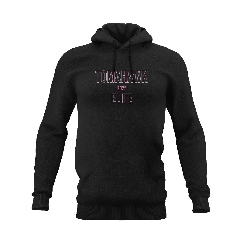 Cozy Hoodies for Relaxing Evenings-TOMAHAWK VOLLEYBALL PRINTED HOODIE - BLACK