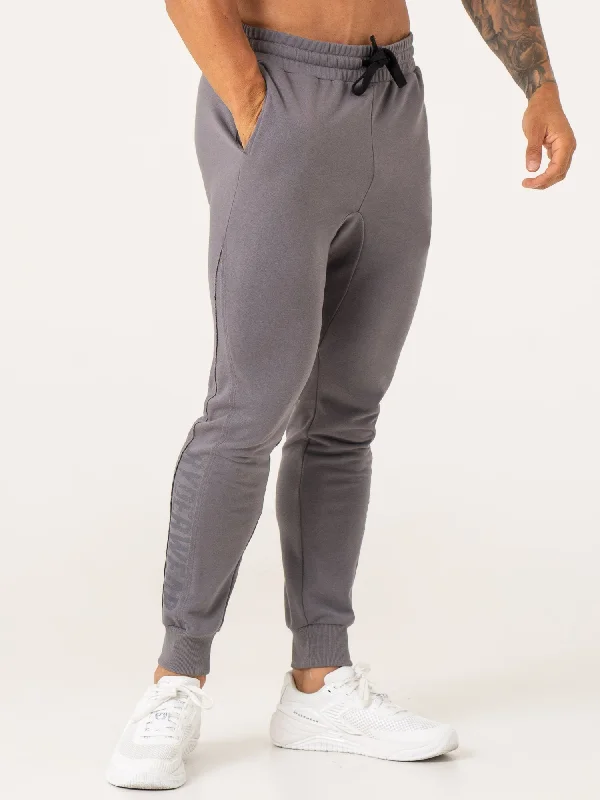 Relaxed Fit Palazzo Pants for Everyday Wear-Force Track Pants - Charcoal