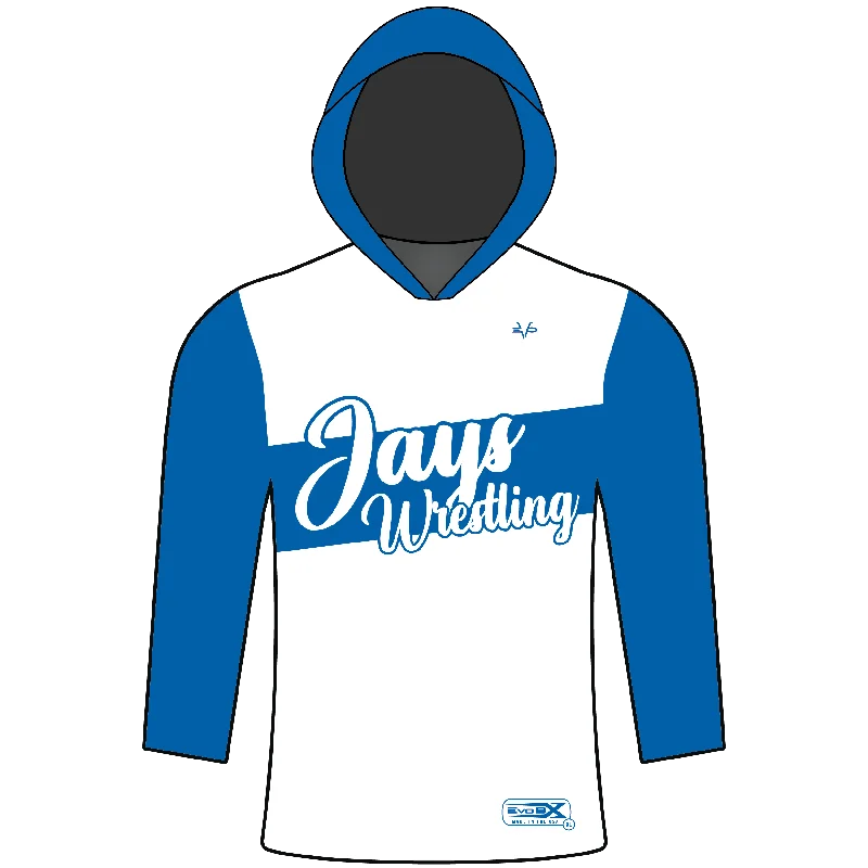 Hoodies with Drawstrings for Adjustable Fit-MIDDLESEX WRESTLING Sublimated Lightweight Long Sleeves Hoodie