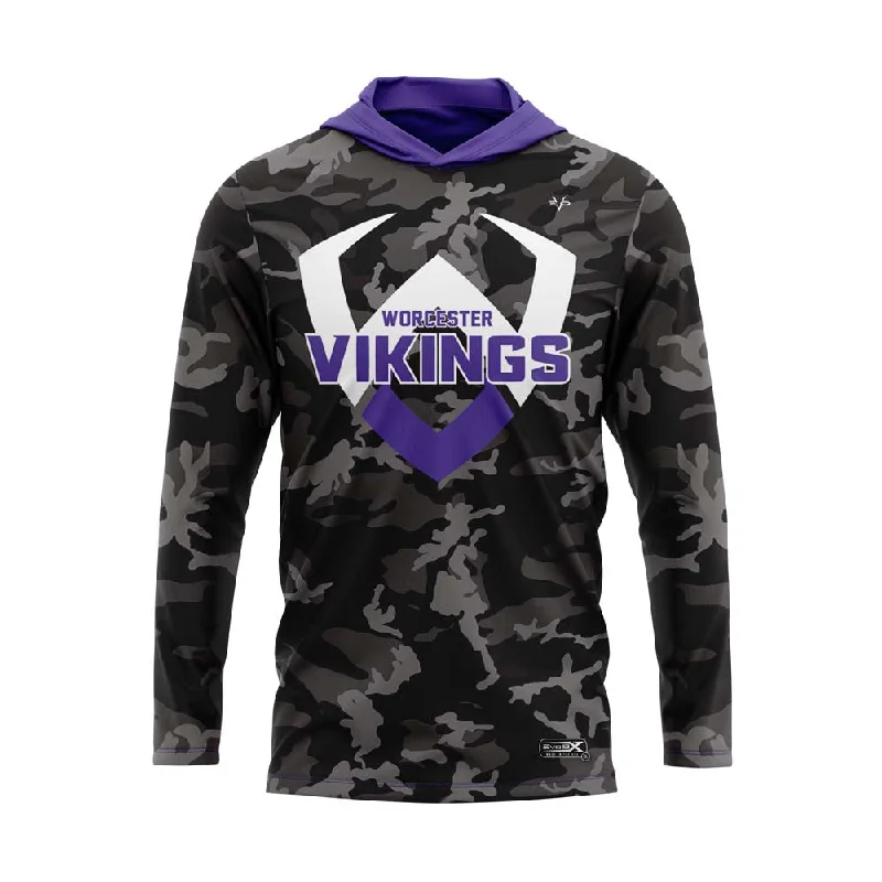 Stylish Tie-Dye Hoodies for Summer Fashion-WORCESTER VIKINGS Sublimated Lightweight Hoodie