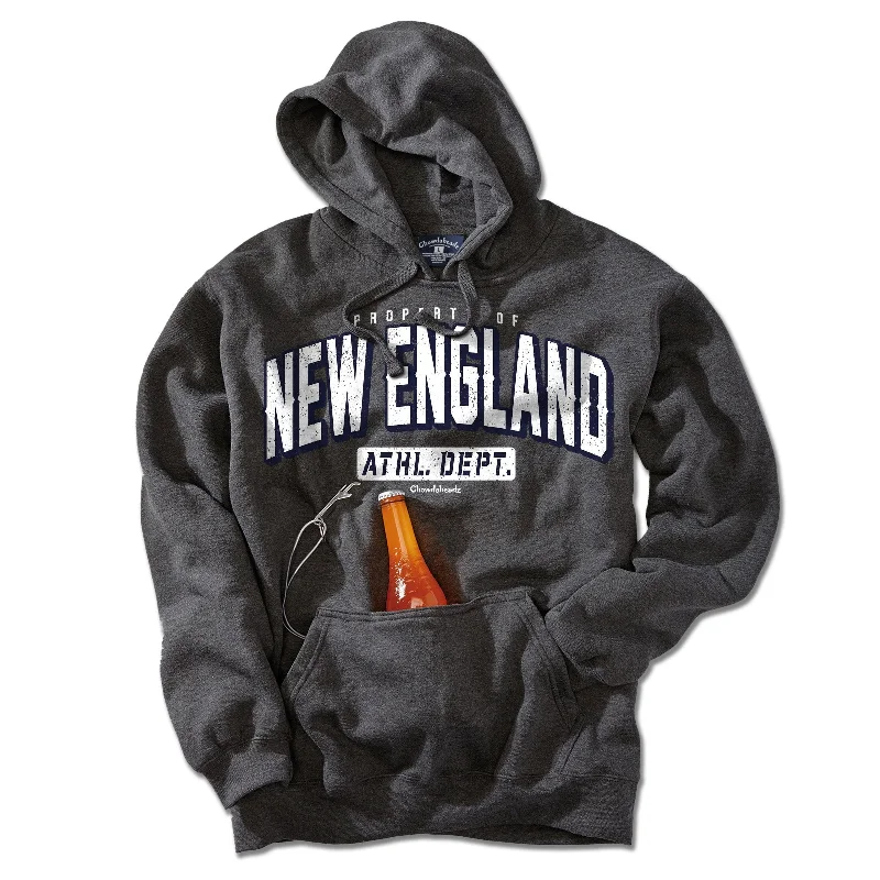 Casual Zip-Up Hoodies for Layering-Property Of New England Tailgater Hoodie