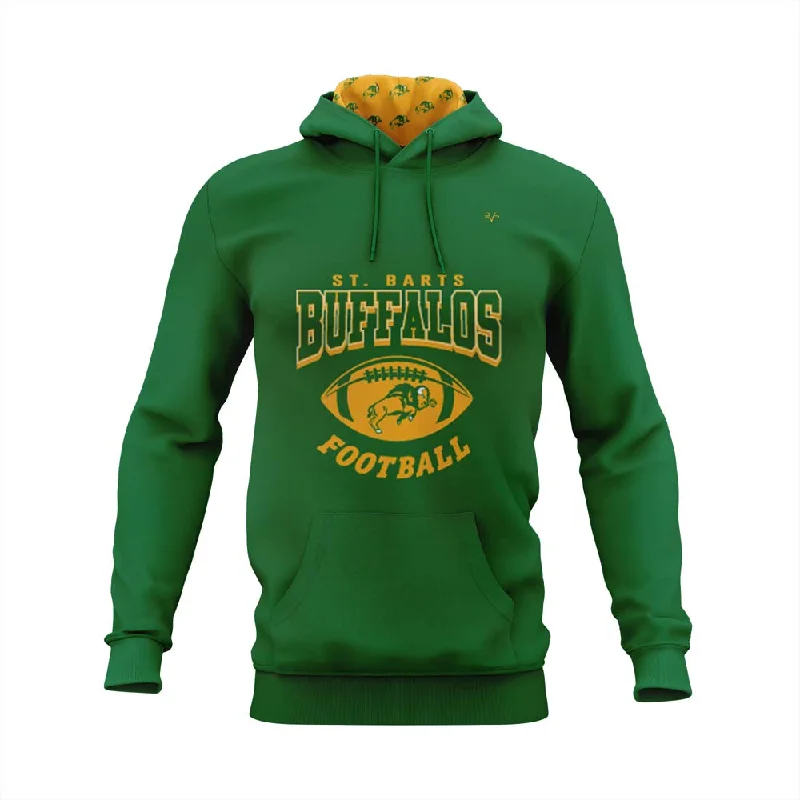 Casual Pullover Hoodies for Relaxed Looks-ST. BARTS BUFFALOS Football Sublimated Hoodie