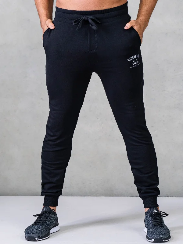 Slim-Fit Track Pants for Active Lifestyles-Legacy Track Pants - Black