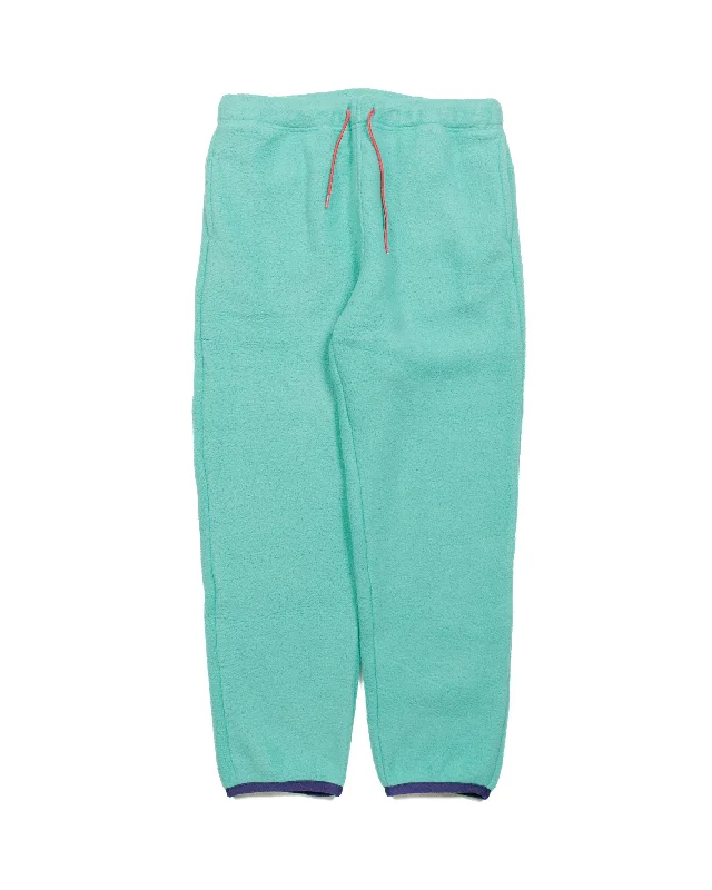 Cozy Flannel Lined Pants for Cold Weather-The Real McCoy's MP23105 Fleece Utility Pants Teal