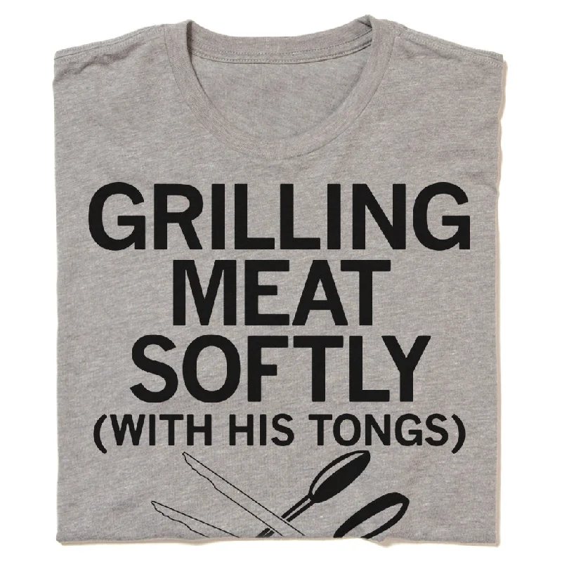 Retro T-Shirt for Vintage Fashion-Grilling Meat Softly