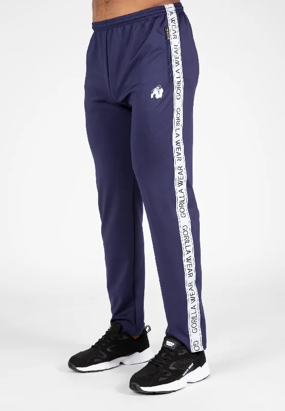 Soft Flannel Pants for Cozy Nights-Delaware Track Pants -Navy