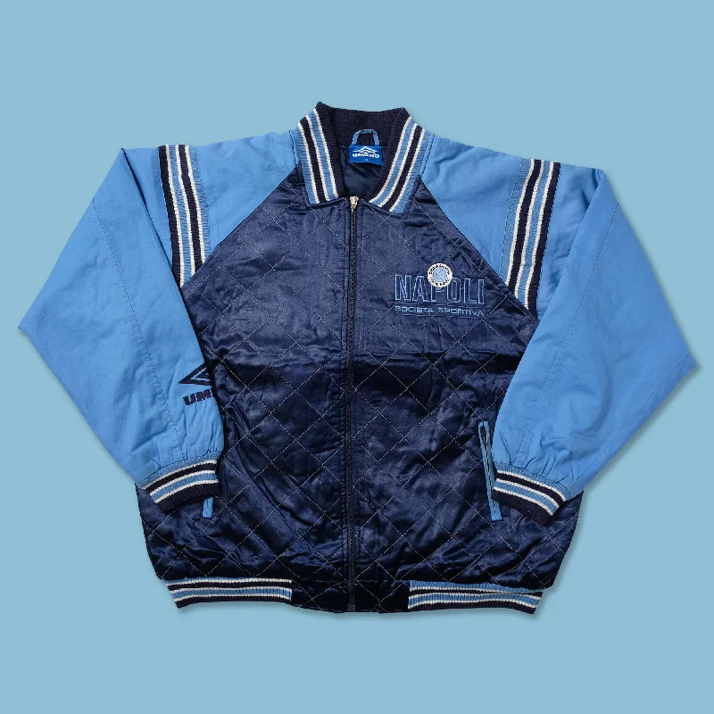 Custom Varsity Jackets for School Spirit-Vintage Umbro SSC Napoli Varsity Jacket XLarge