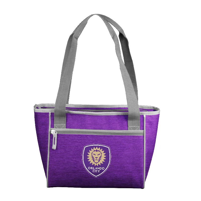 Wide-Brim Hats for Garden and Outdoor Activities-Orlando City Crosshatch 16 Can Cooler Tote