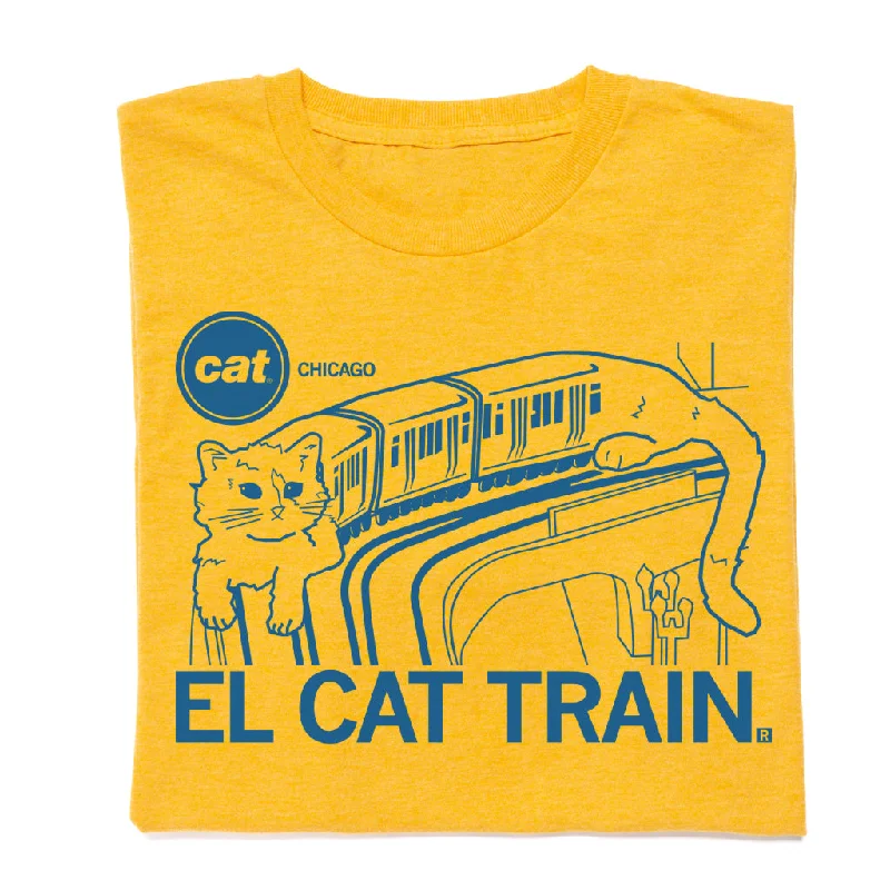 Vintage Style T-Shirt for Casual Wear-El Cat Train